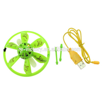2 channel induction micro flying ufo with led light